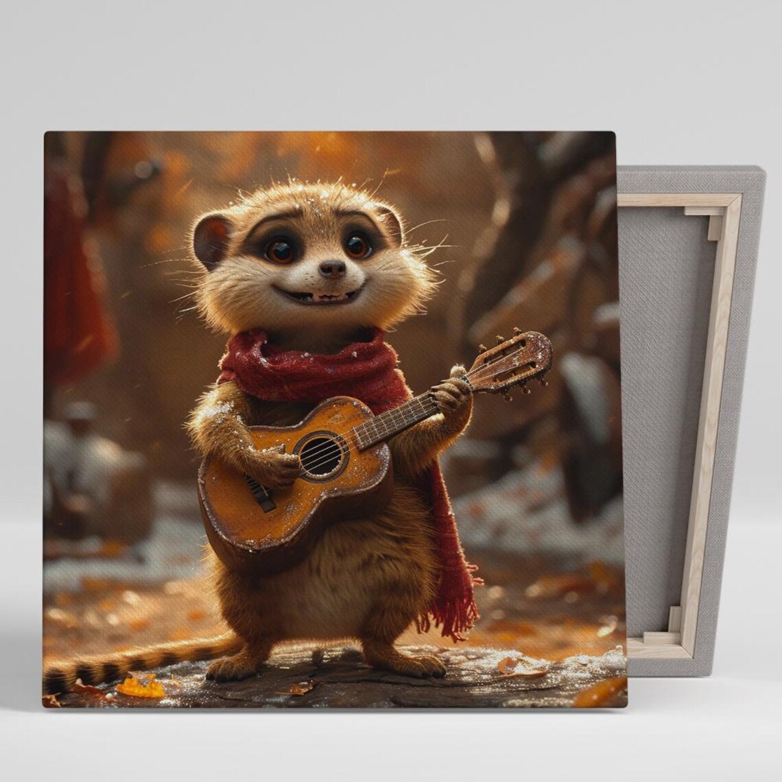 Meerkat Melody Whimsical Animal Art Print, Kids Room