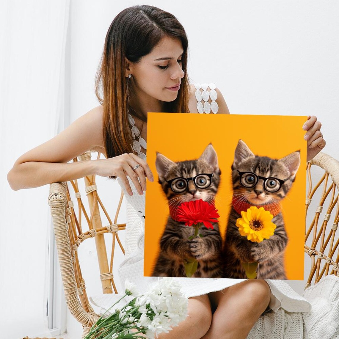 Whimsical Kitten Art Print, Children's Room Decor - Image 3