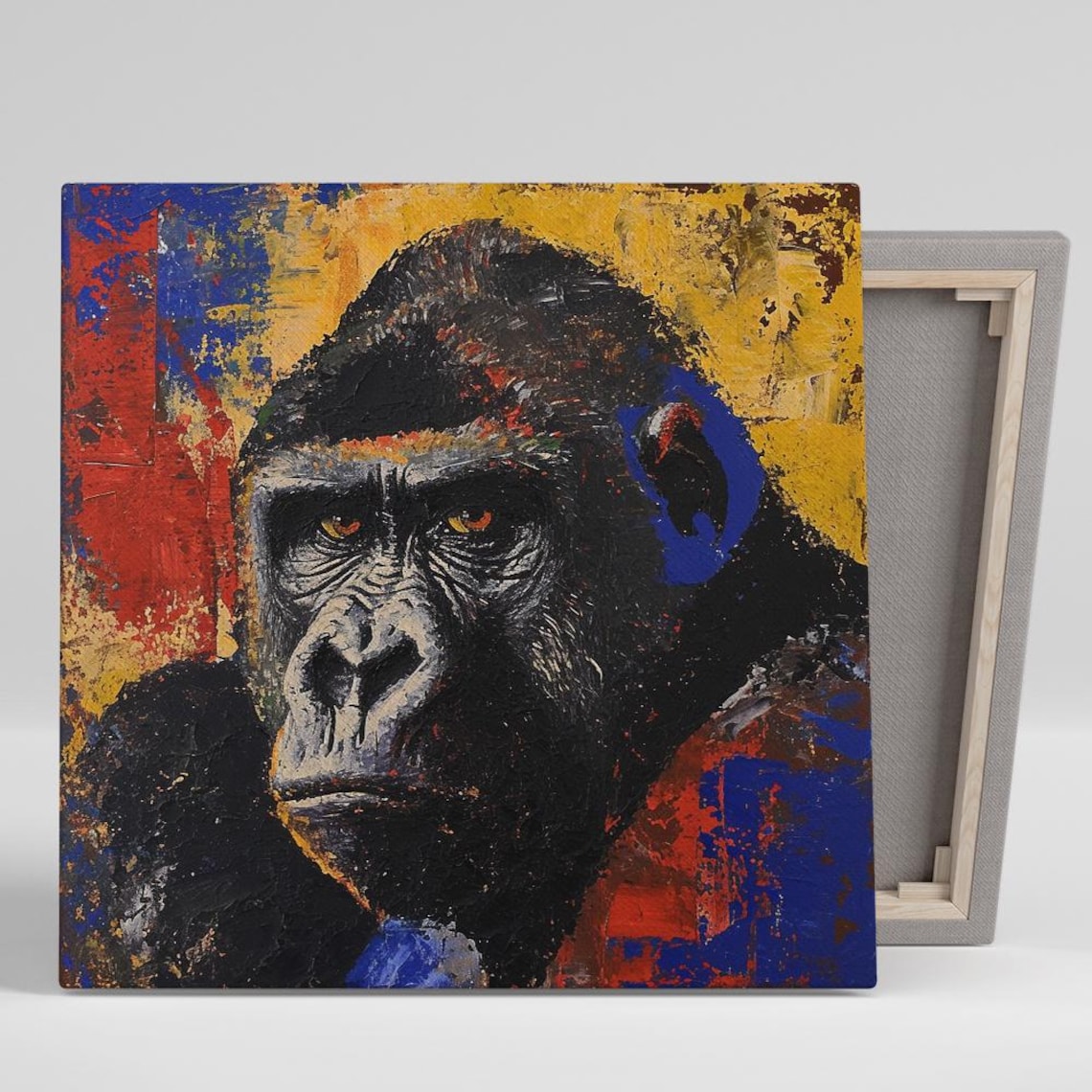 Gorilla Abstract Art Print, Contemporary Animal Decor
