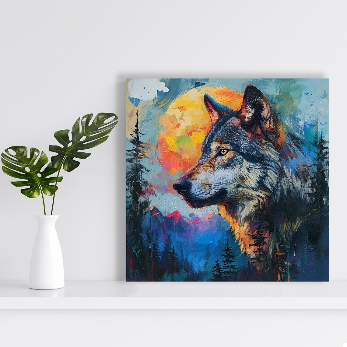 Wolf Spirit Rustic Wall Art Print, Animal Decor - Image 2