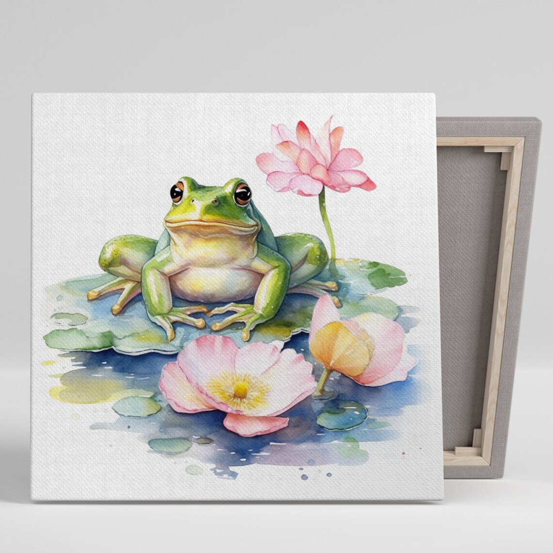 Frog On Lily Pad Whimsical Nature Art Print