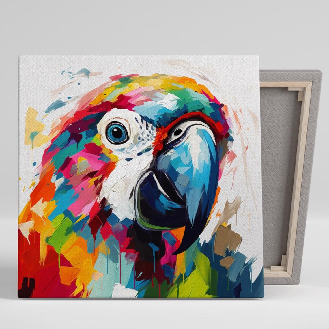 Macaw Abstract Animal Art Print, Contemporary Decor
