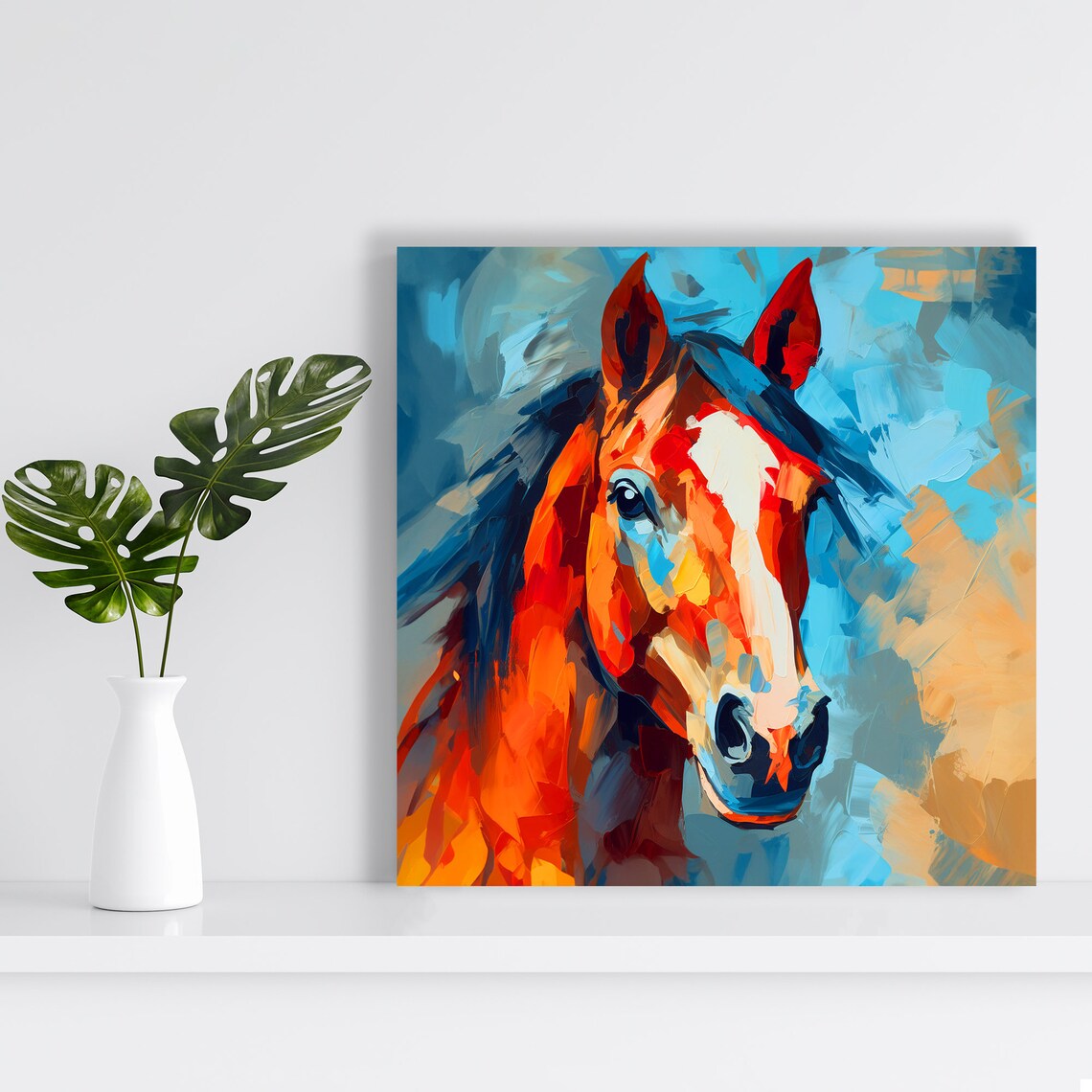 Abstract Horse Contemporary Art Print, Horse Decor - Image 2