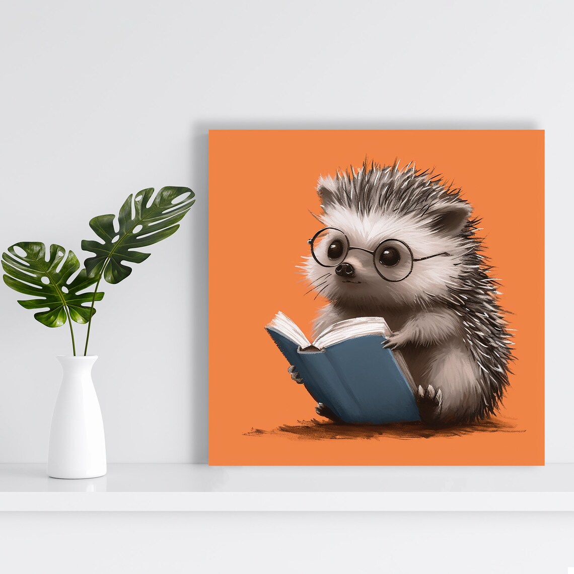 Hedgehog Whimsical Contemporary Art Print, Childrens Room - Image 2