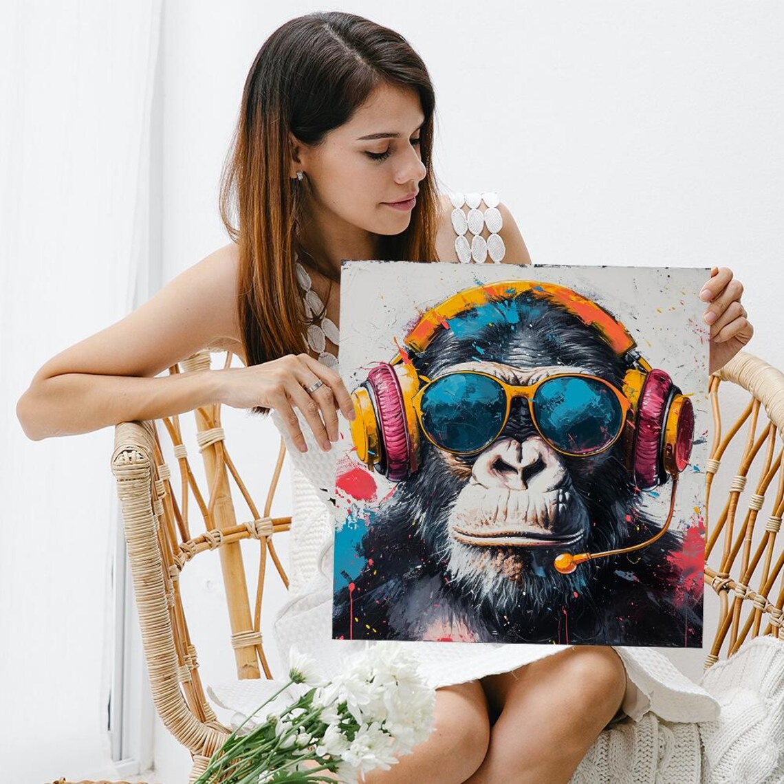 Chimpanzee Pop Street Art Print, Contemporary Decor - Image 3