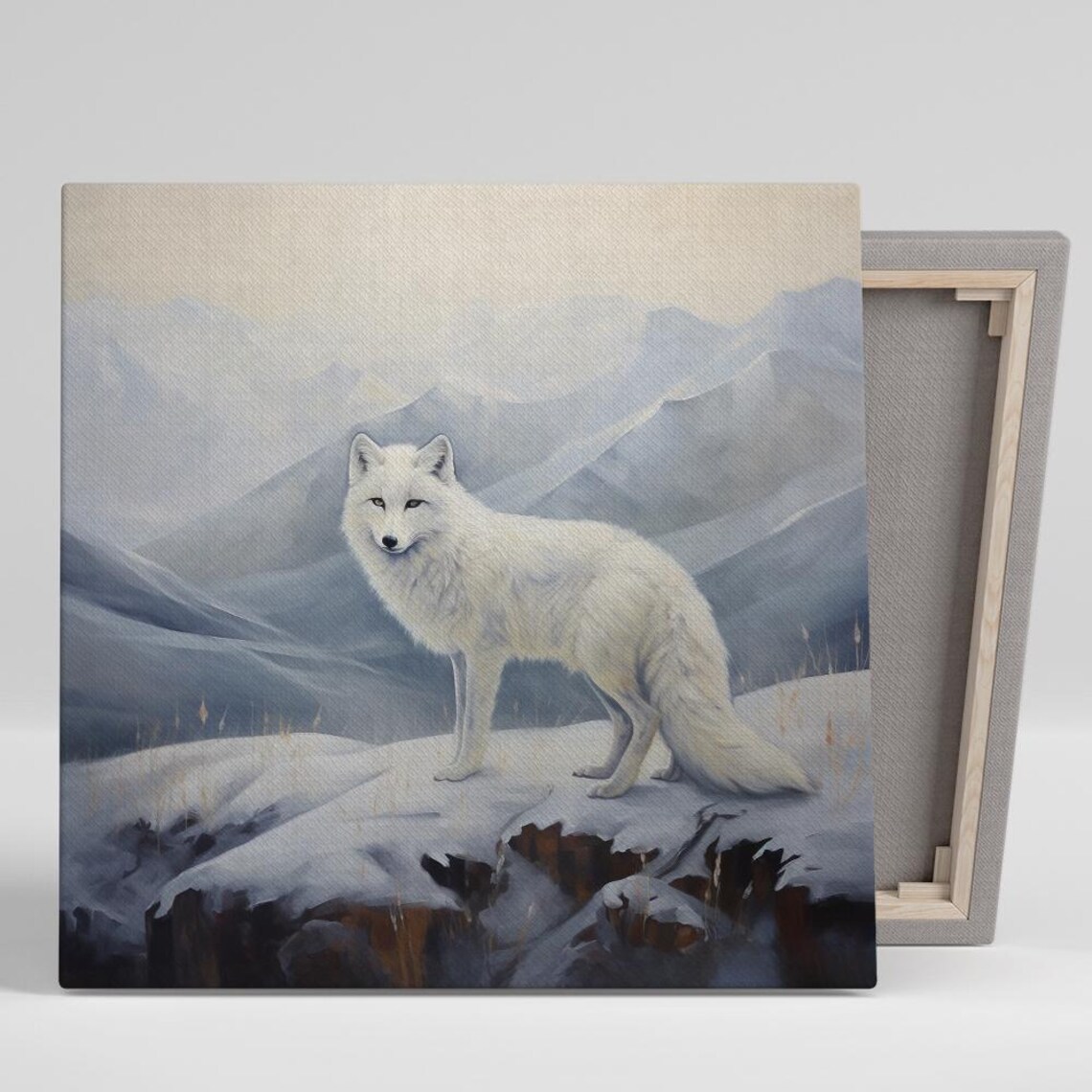 White Wolf Art Print, Arctic Wilderness Decor