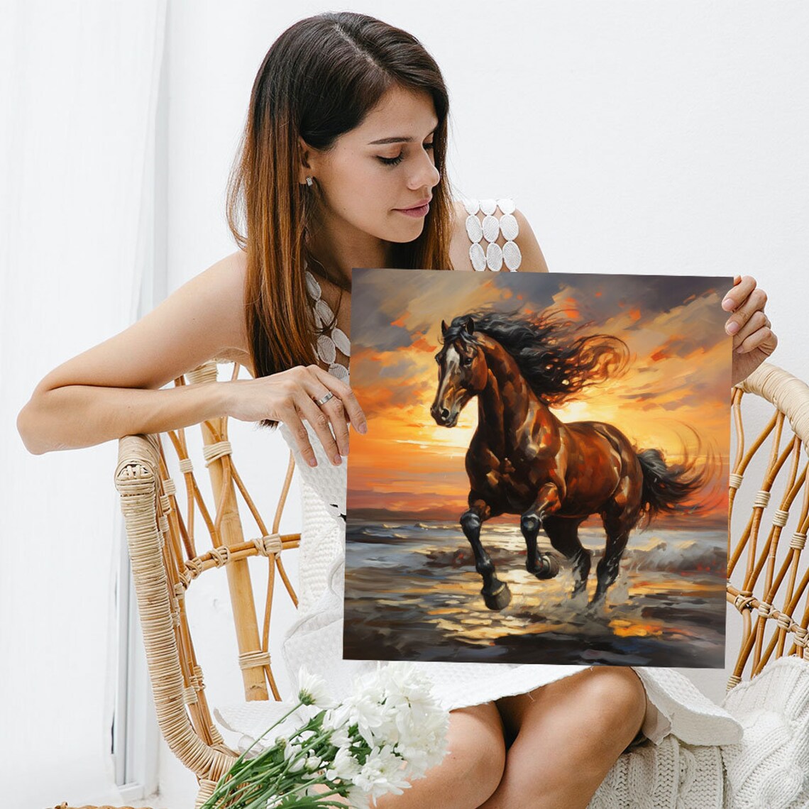 Wild Horses Modern Wall Art Print, Contemporary Decor - Image 5