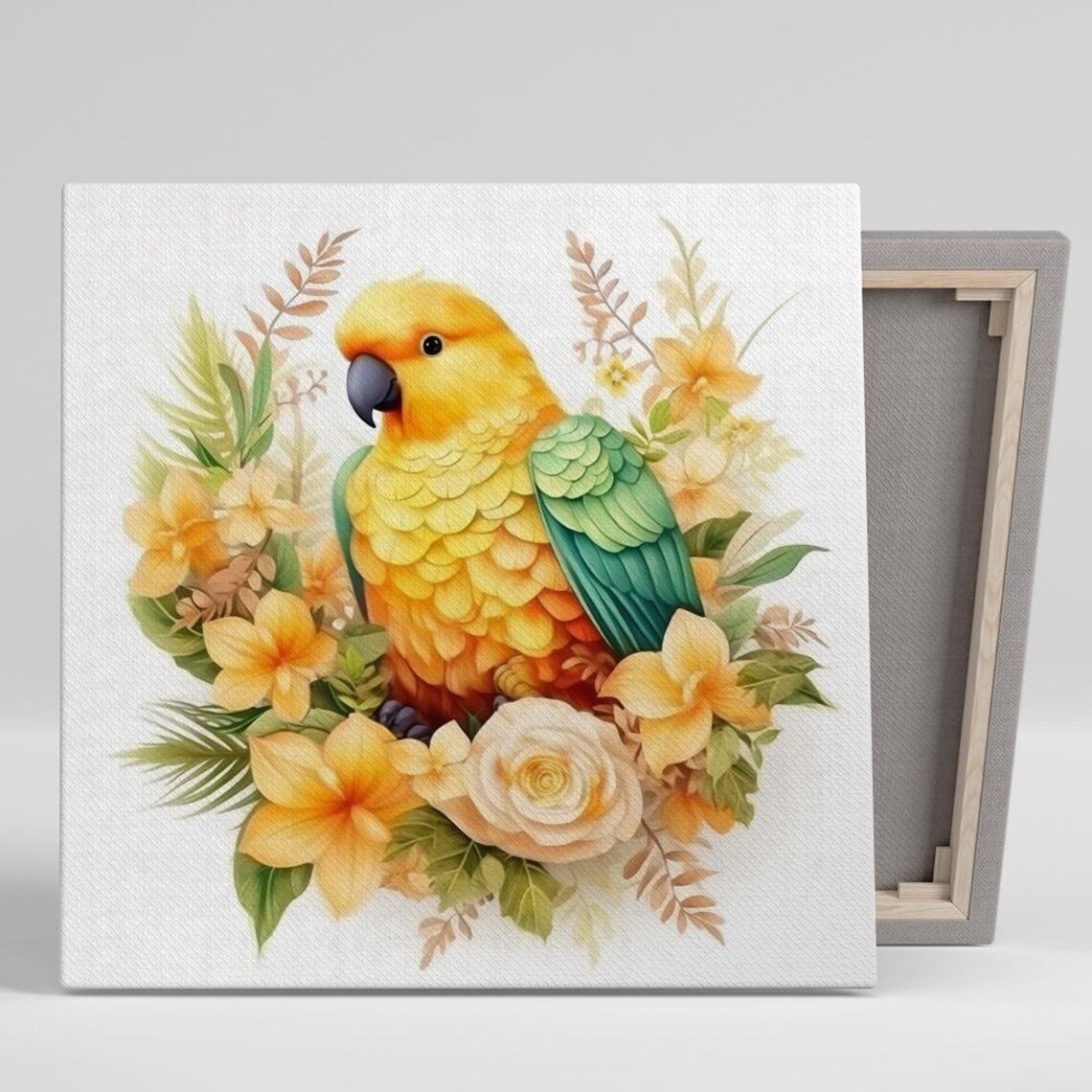 Parrot Tropical Nature Decor Living Room Art Print