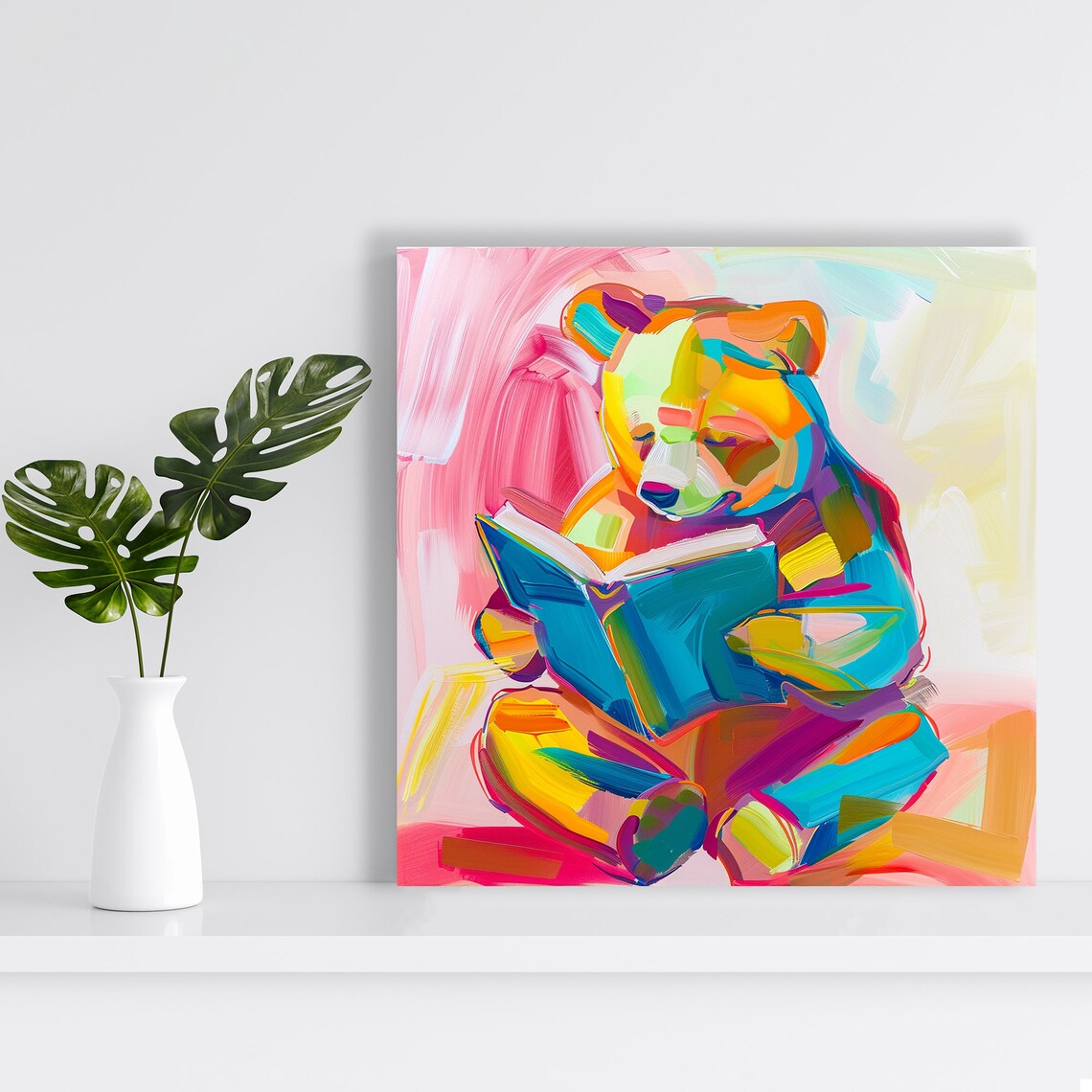 Abstract Bear Art Print, Colorful Modern Decor - Image 2