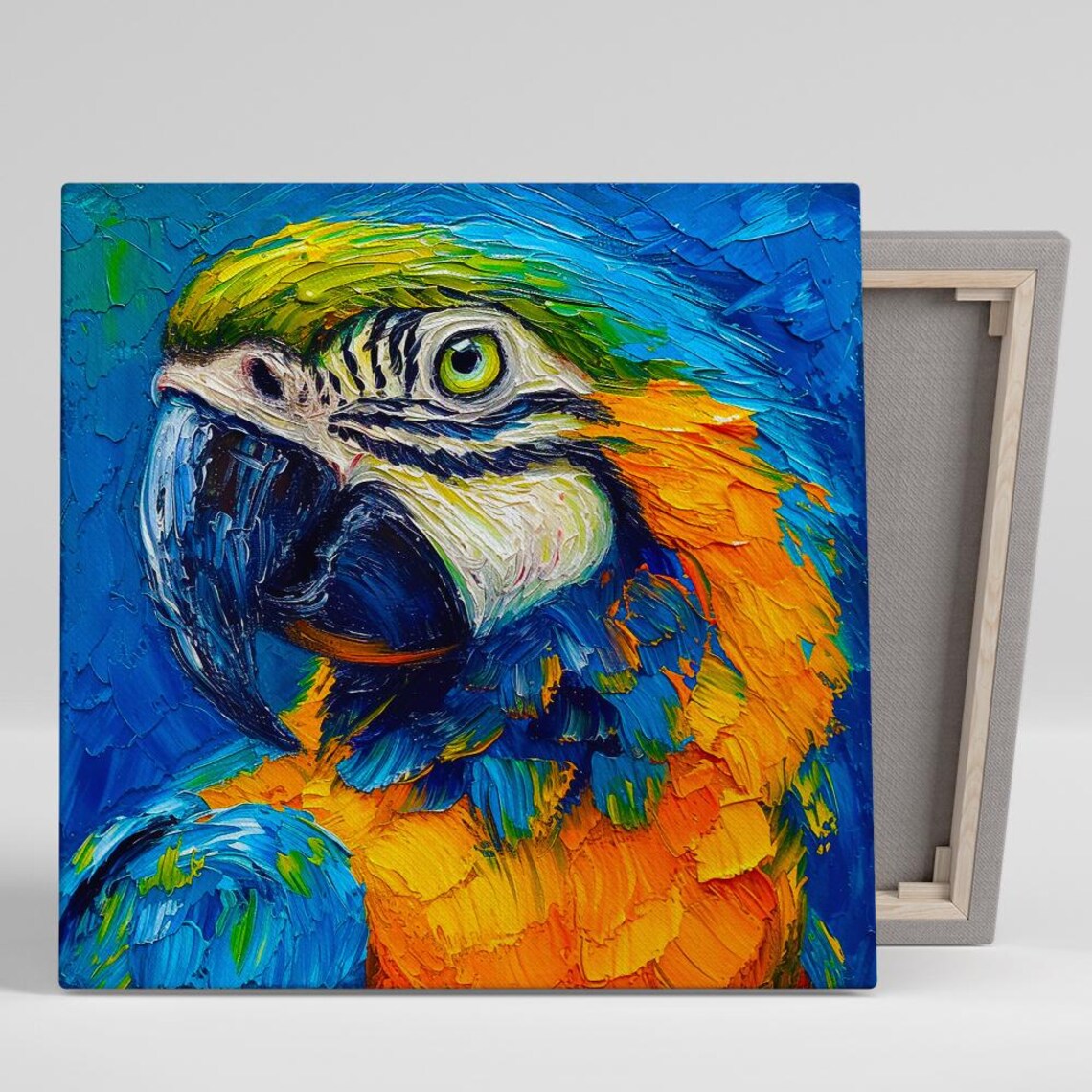 Macaw Mosaic Contemporary Wall Art Print for Living Room