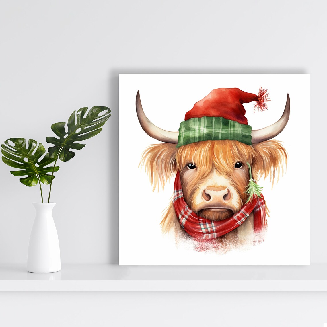 Highland Cow Rustic Decor Art Print, Whimsical - Image 2
