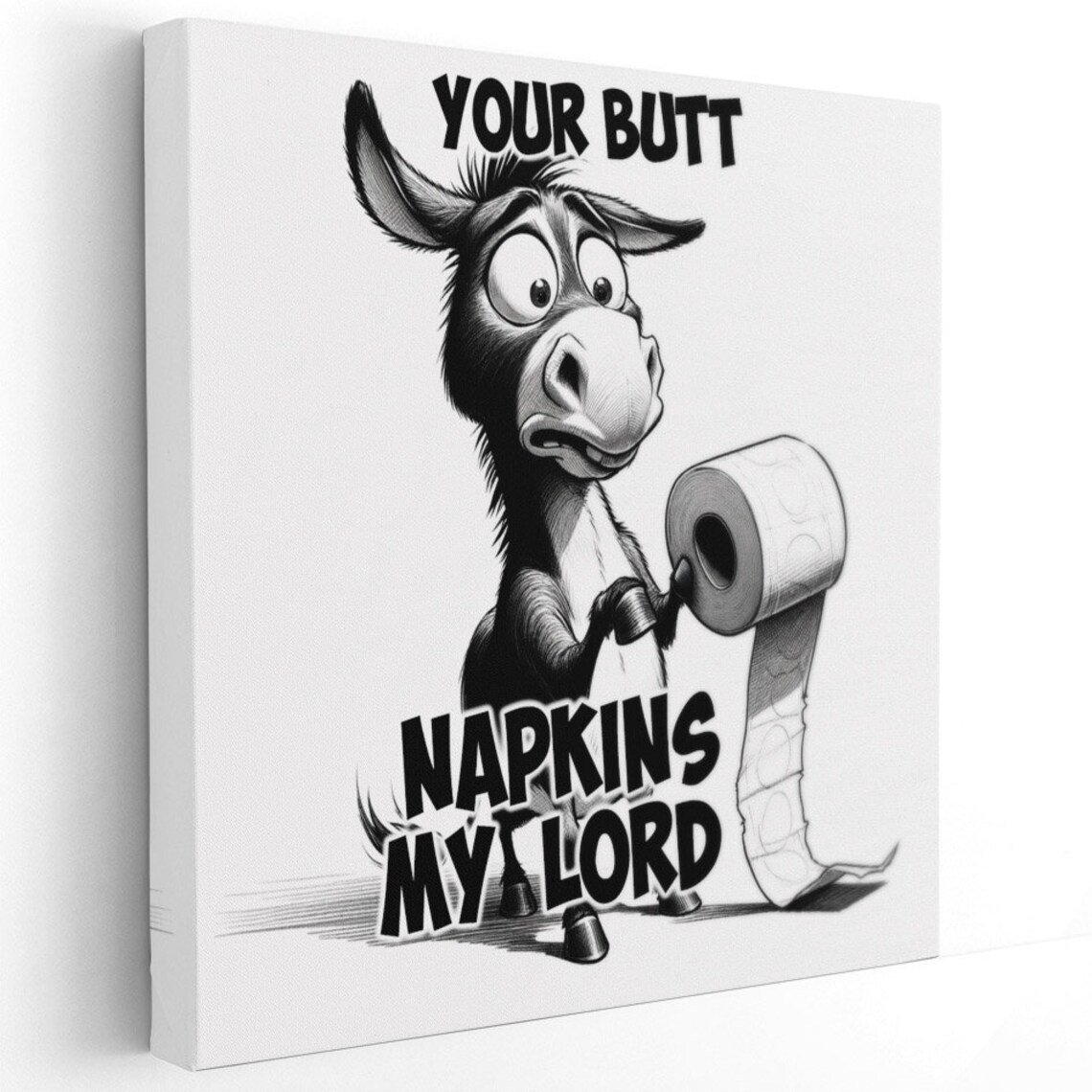 Funny Donkey Bathroom Wall Art, Whimsical Poster - Image 3