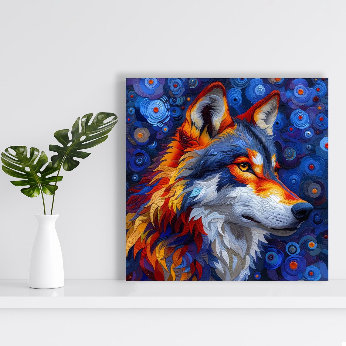 Wolf Surrealism Wall Art Print, Cosmic Brilliance - Image 2