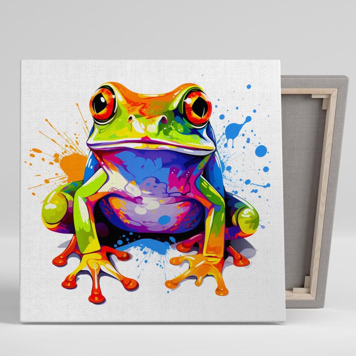 Psychedelic Frog Pop Art Print, Kids Room Decor