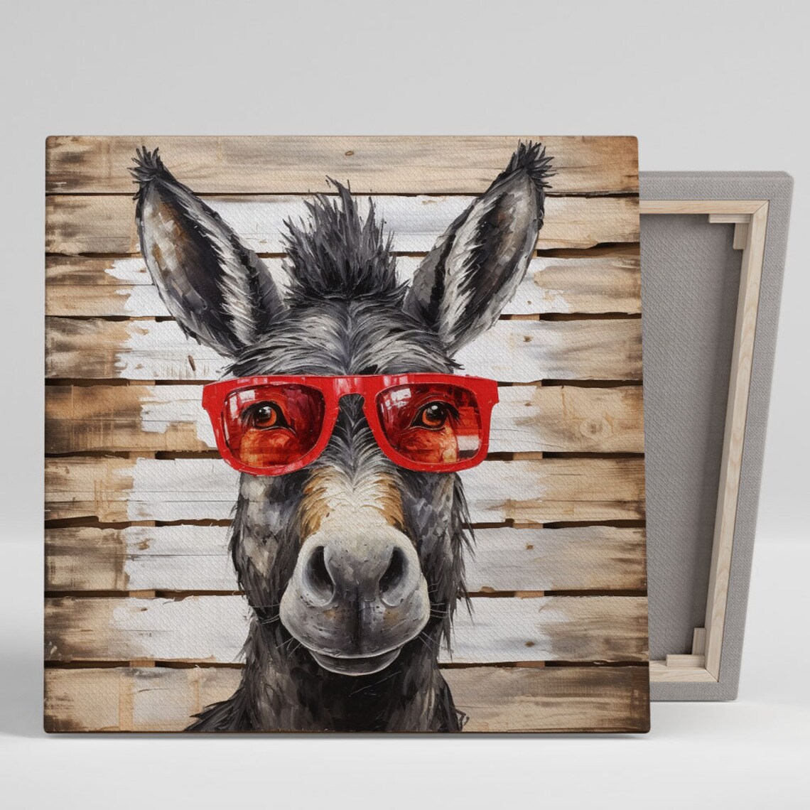 Donkey With Glasses, Abstract Animal Art Print