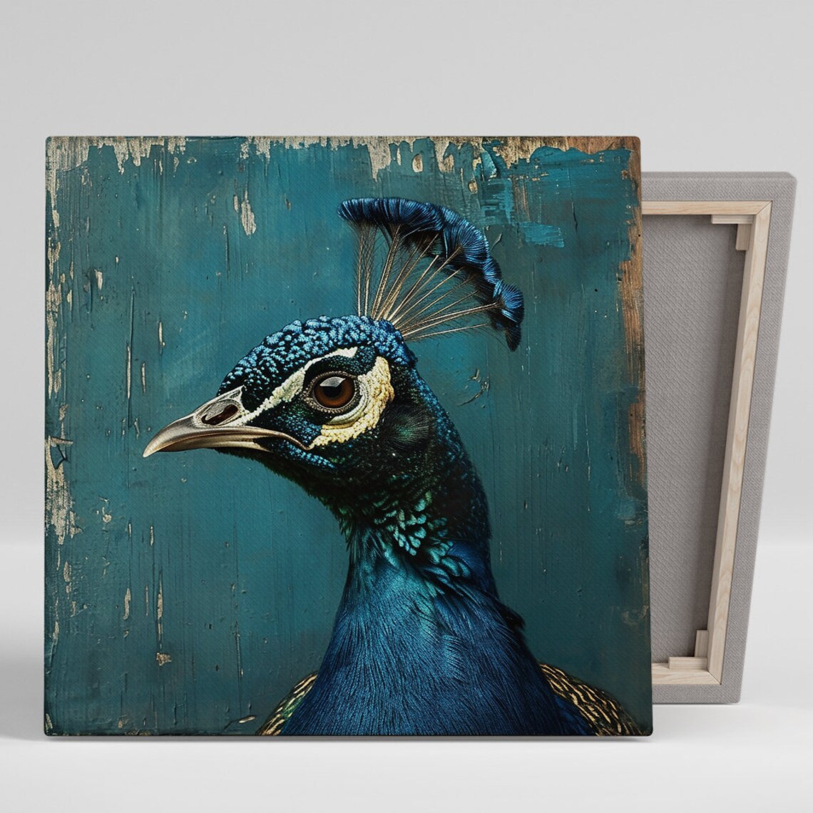 Peacock Wall Art Print, Contemporary Animal Decor