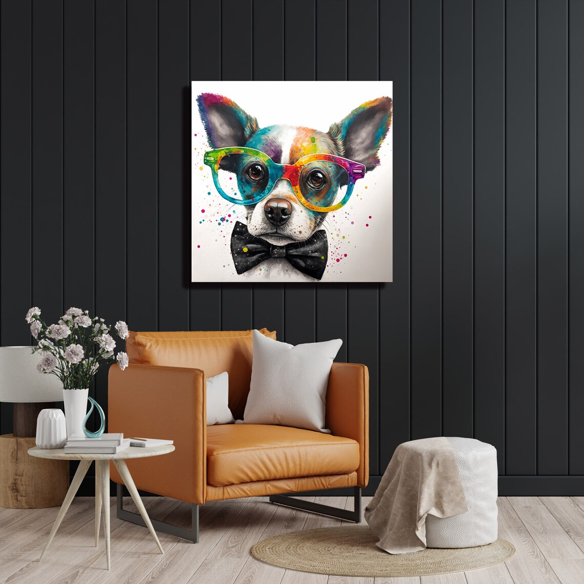 Dog With Glasses Art Print, Cute Animal Decor - Image 2