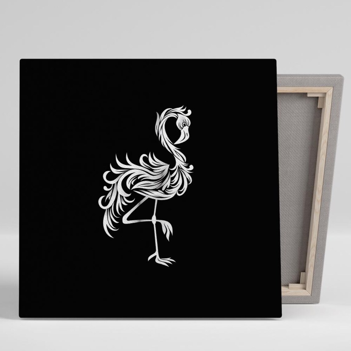 Flamingo Silhouette Minimalist Modern Art Print