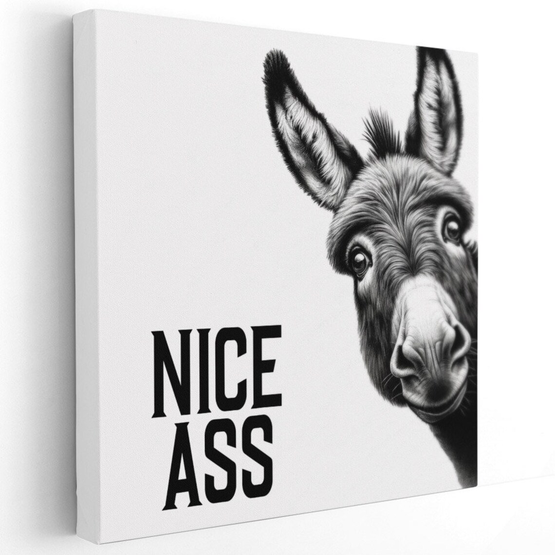 Donkey Bathroom Decor, Funny Animal Art Print - Image 2