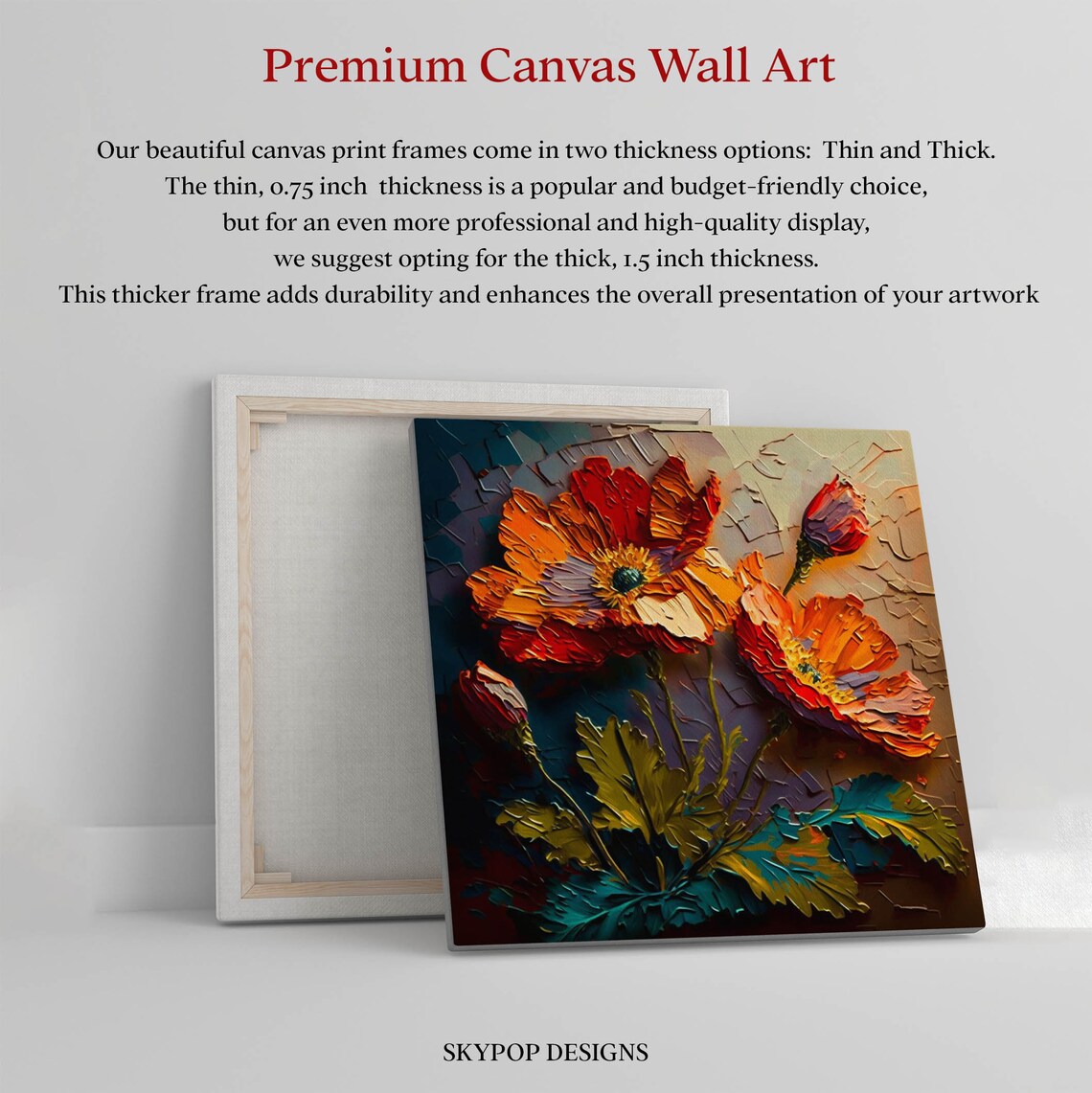 Poppy Flower Wall Art Print, Botanical Home Decor - Image 2