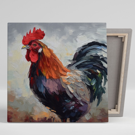 Rooster Farmhouse Wall Art Print, Animal Decor