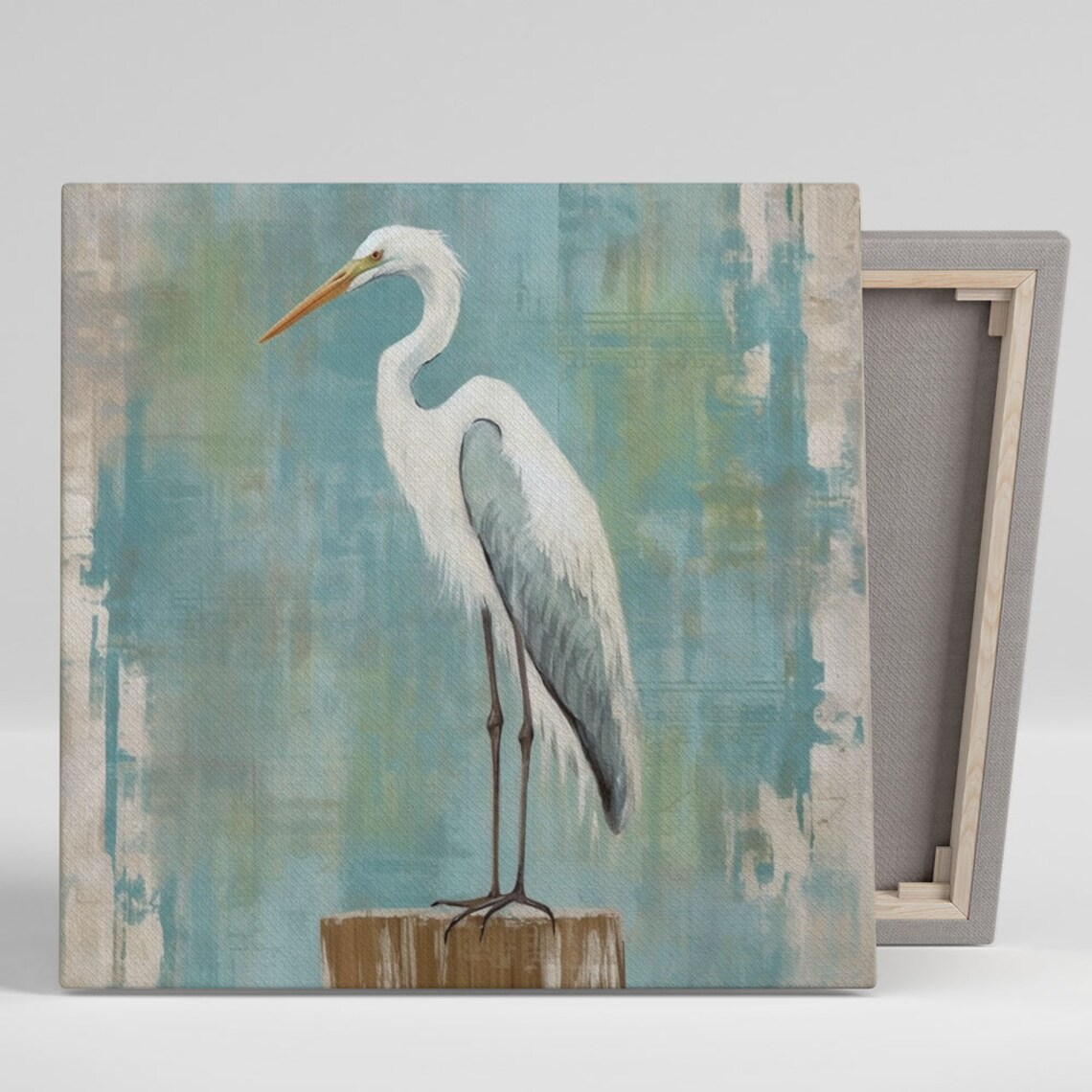 Heron Bird Modern Art Print, Contemporary Decor