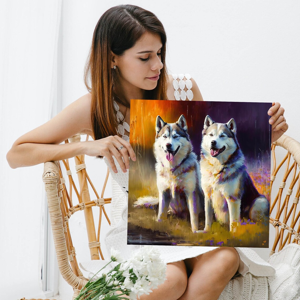 Husky Dog Art Print, Kids Room and Living Room Decor - Image 3