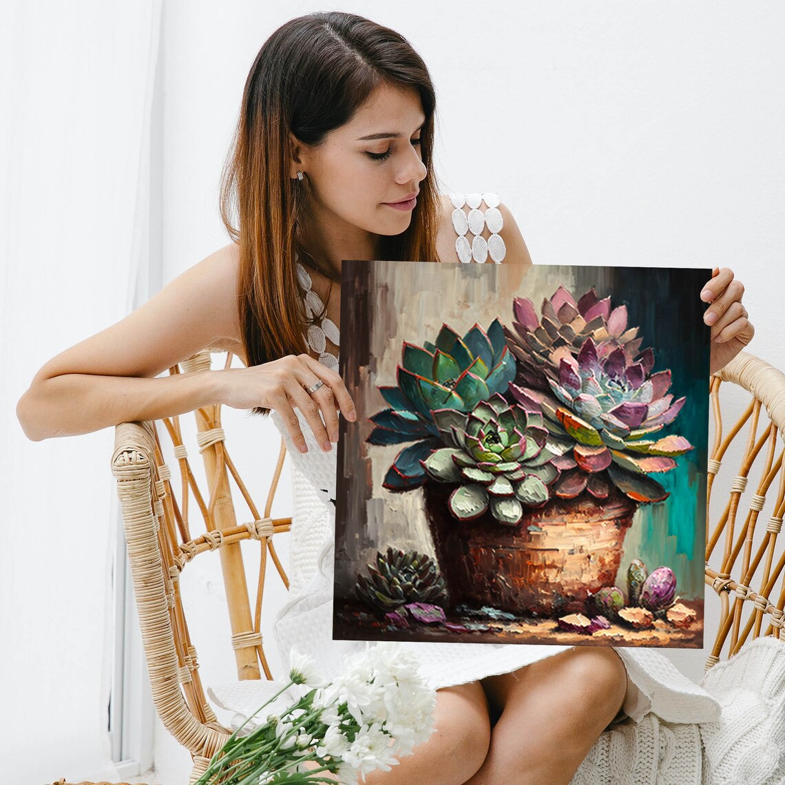 Watercolor Cactus Poster, Succulent Home Decor - Image 5