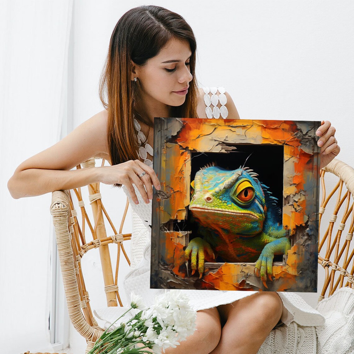Lizard Minimalist Wall Art Print for Modern Rooms - Image 5