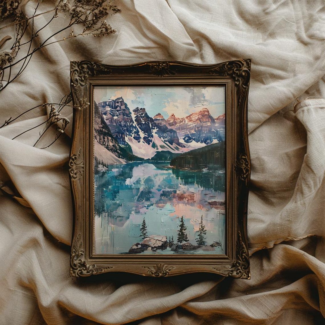Moraine Lake Banff Canada Turquoise Alpine Reflection Travel Poster - Image 3