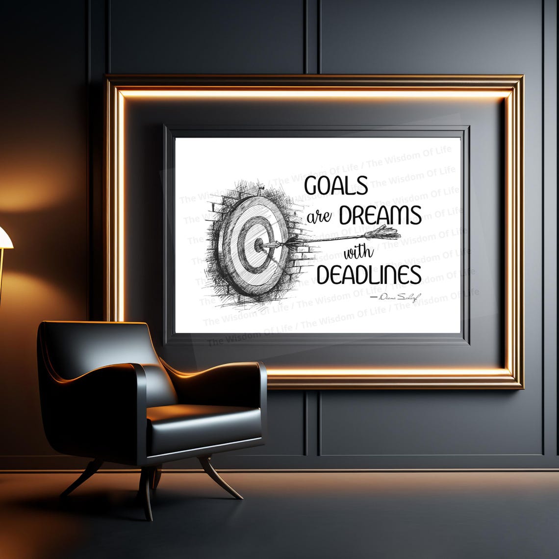 Goals Are Dreams With Deadlines Target Diana Scharf Quote Print