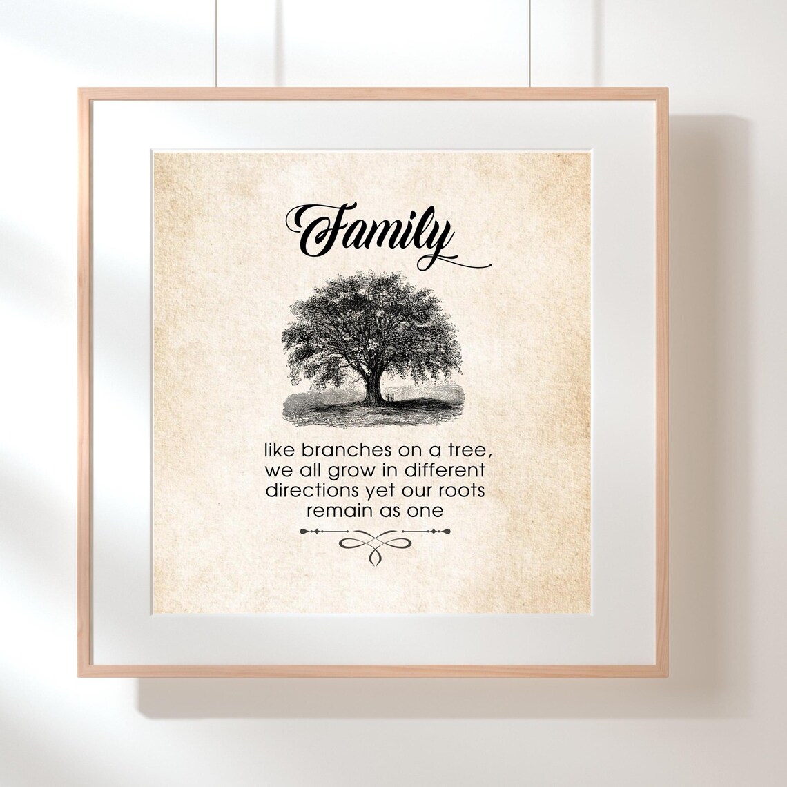 Like Branches on a Tree Family Quote Art Print - Image 4