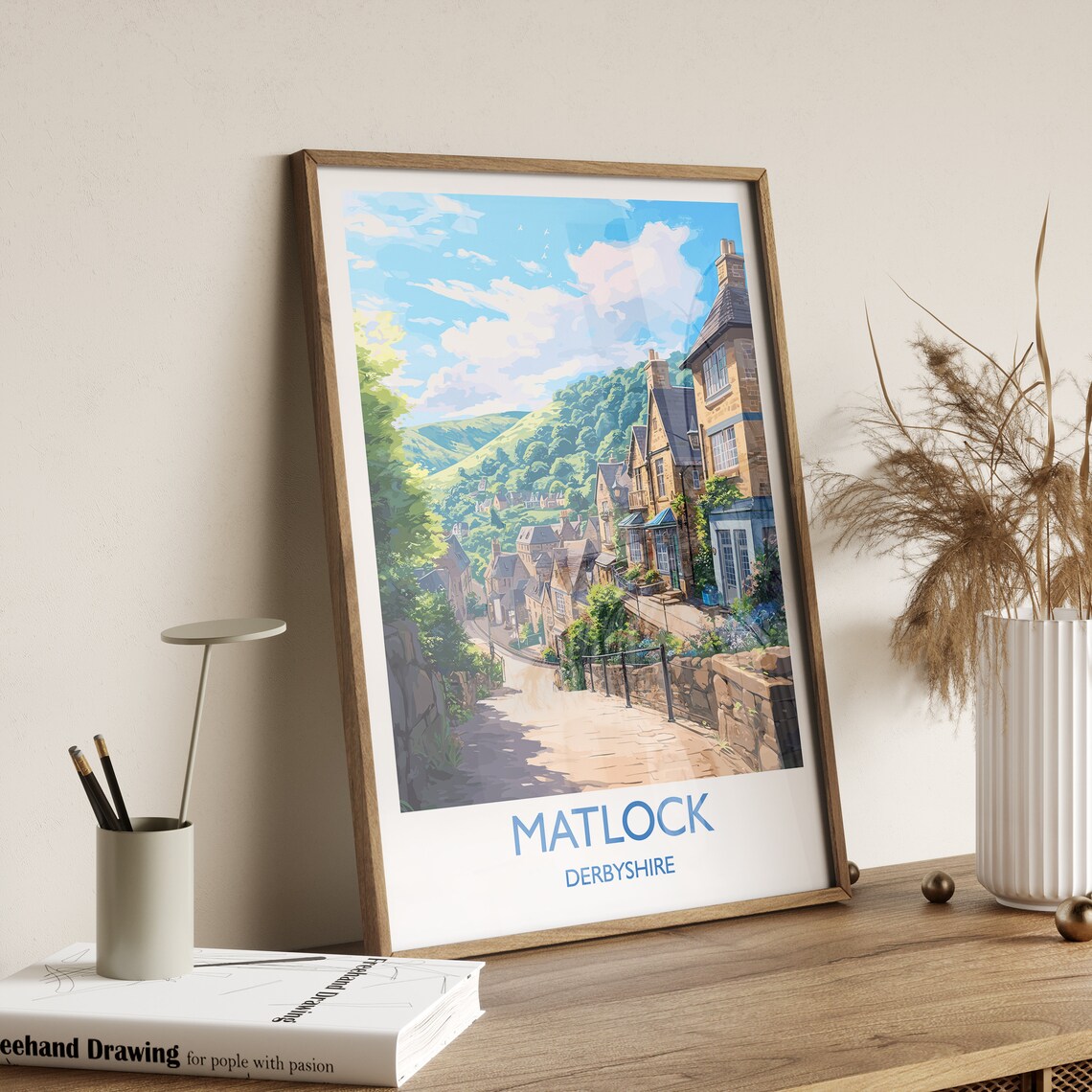 Matlock Travel Poster, Derbyshire England - Image 3