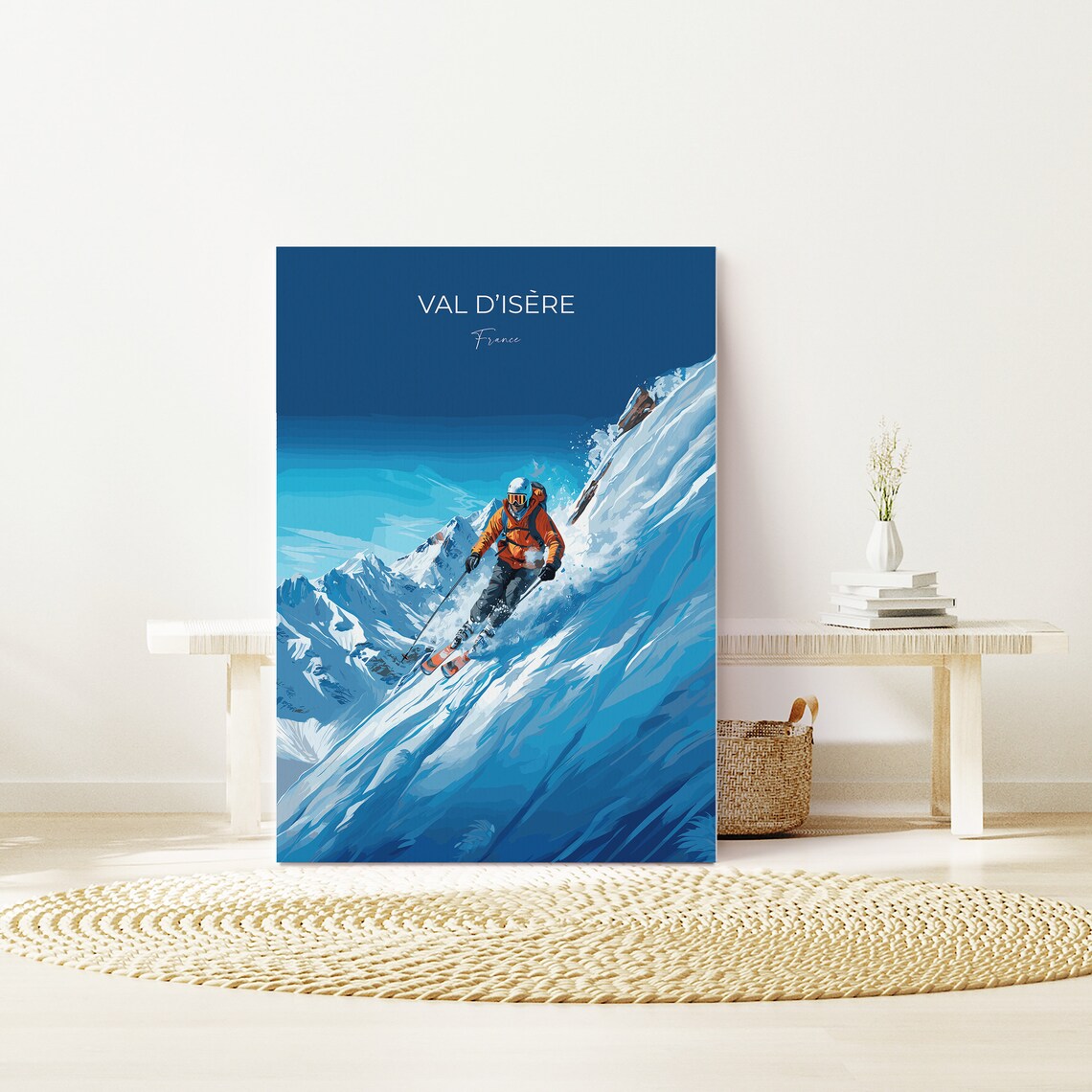 Val Disere Vintage Ski Travel Poster, Art Print - Image 3