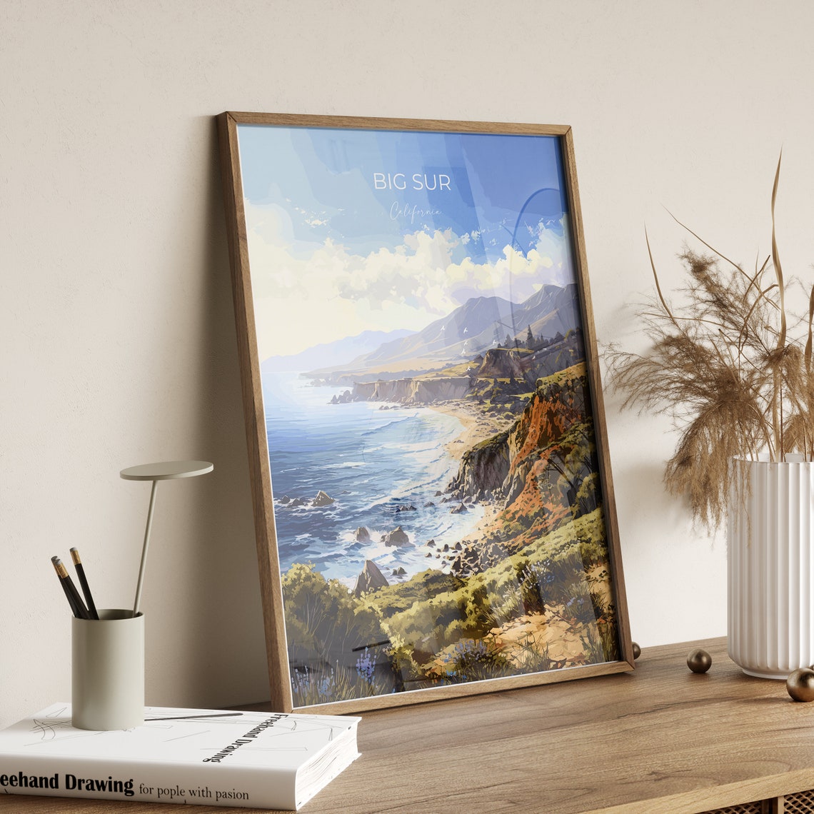 Big Sur California Rugged Coastline Ocean Cliffs Travel Poster - Image 3