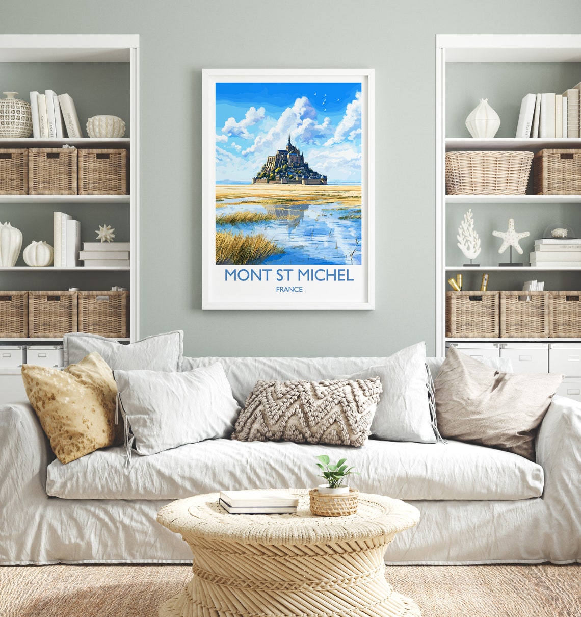 Mont St Michel France Abbey Tidal Island Landmark Art Poster - Image 4