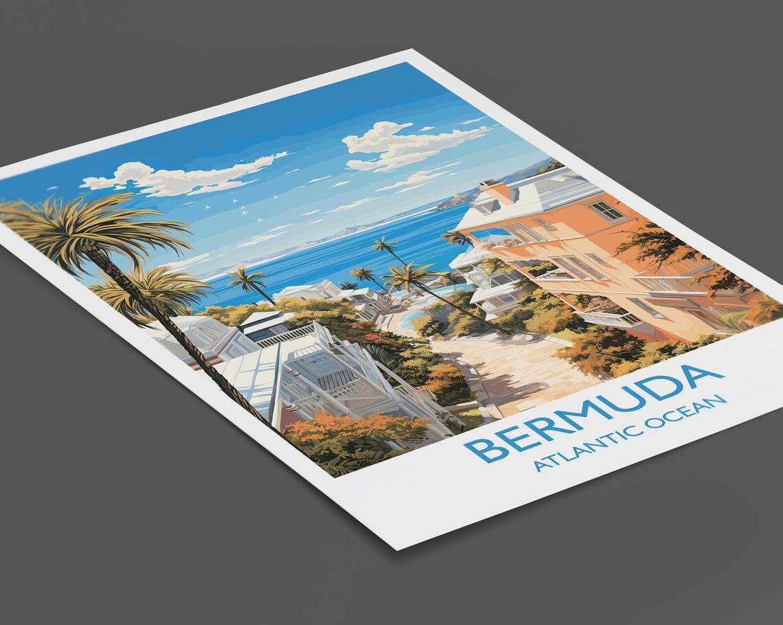 Bermuda Travel Poster, Atlantic Ocean Wall Art Print - Image 2