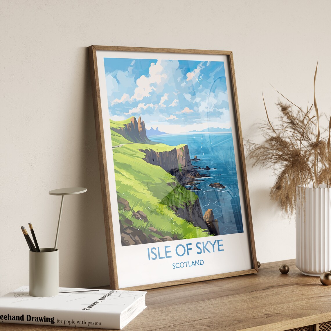 Isle of Skye Scotland Green Sea Cliffs Stunning Coast Travel Poster - Image 3
