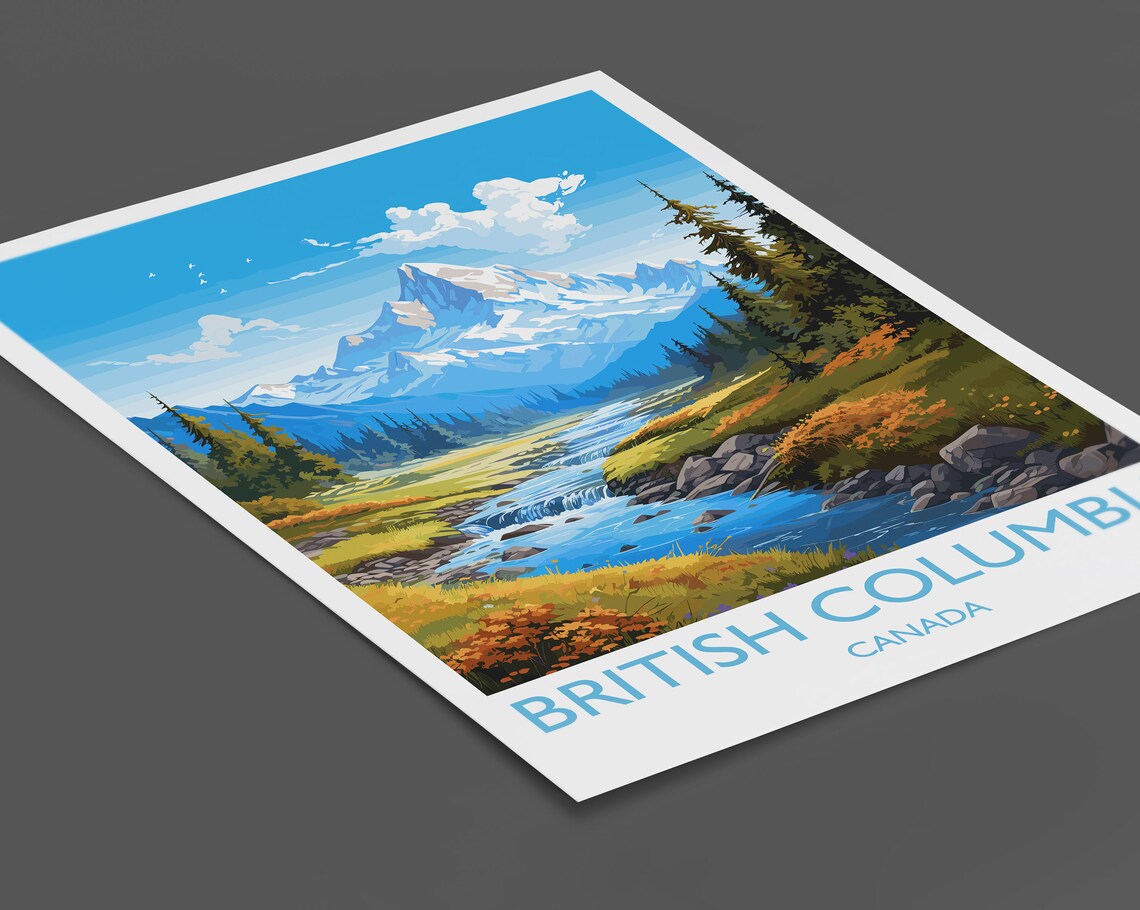 British Columbia Travel Poster, Canada Wall Art Print - Image 2