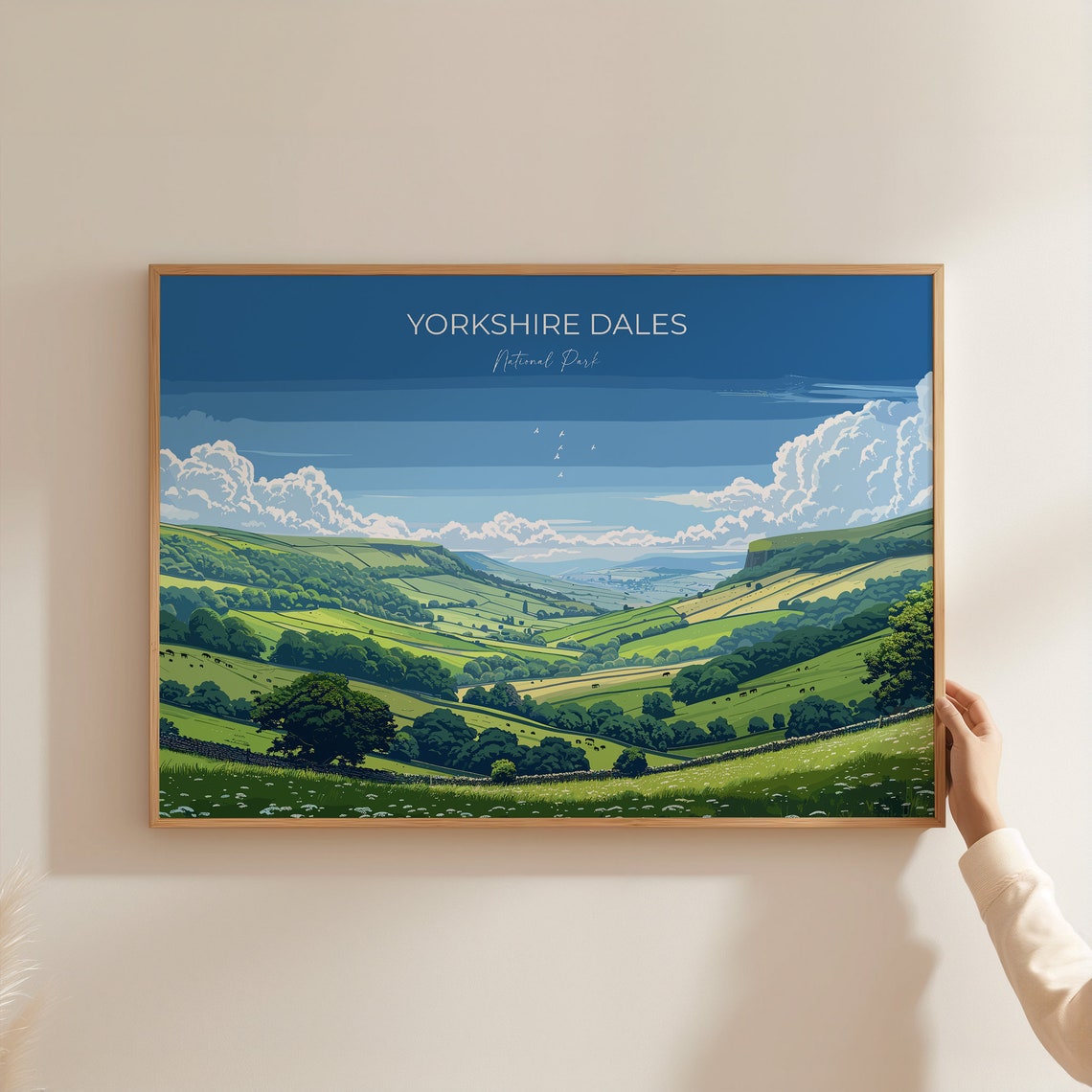 Yorkshire Dales Landscape Travel Poster Wall Art Travel Print Of Yorkshire Dales Yorkshire Dales Art Lovers Gift English Countryside - Image 2