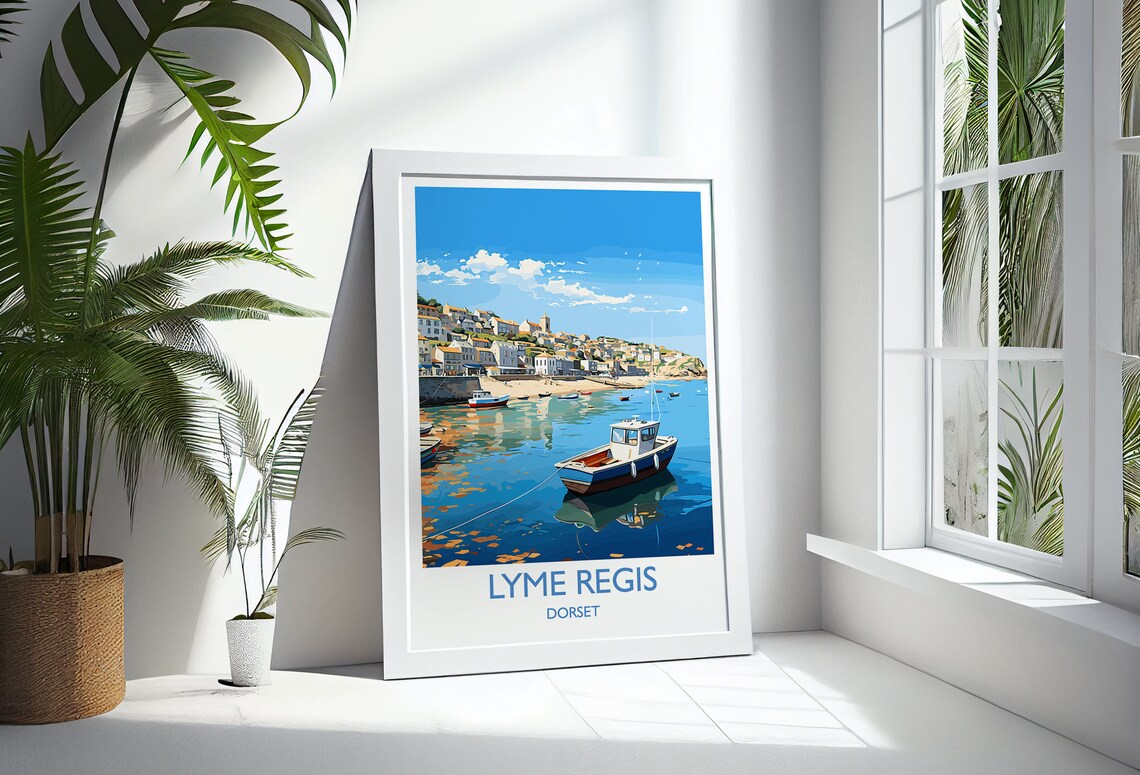 Lyme Regis Travel Poster, Dorset England - Image 3