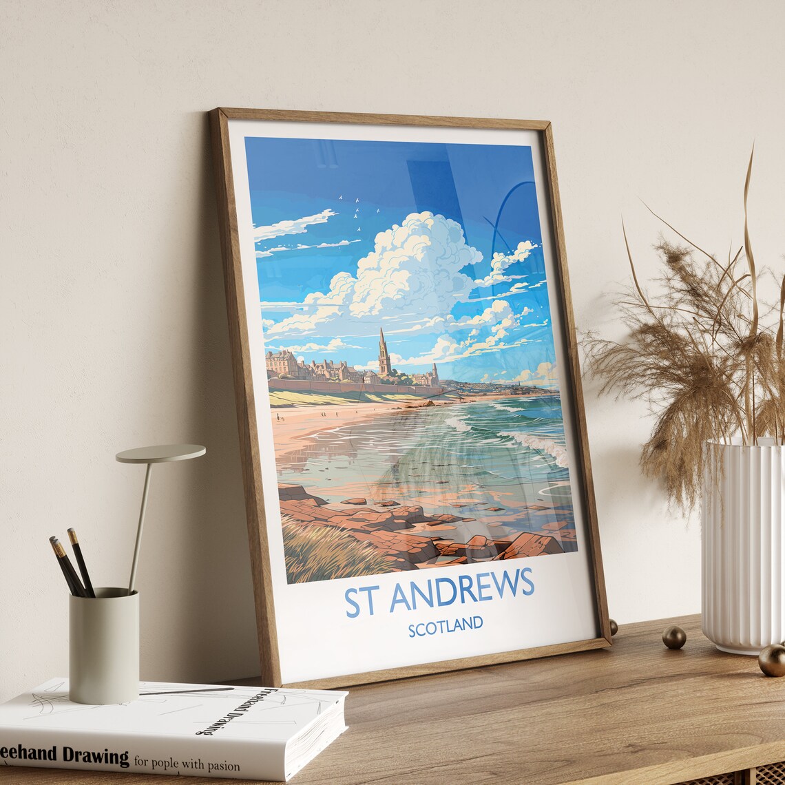 St Andrews Travel Poster, Scotland Art Print - Image 3