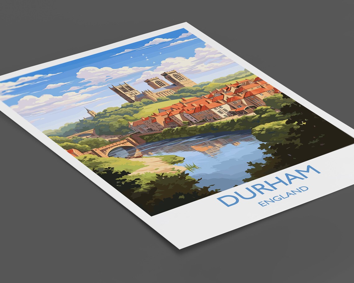 Durham Travel Poster, Durham County England - Image 2