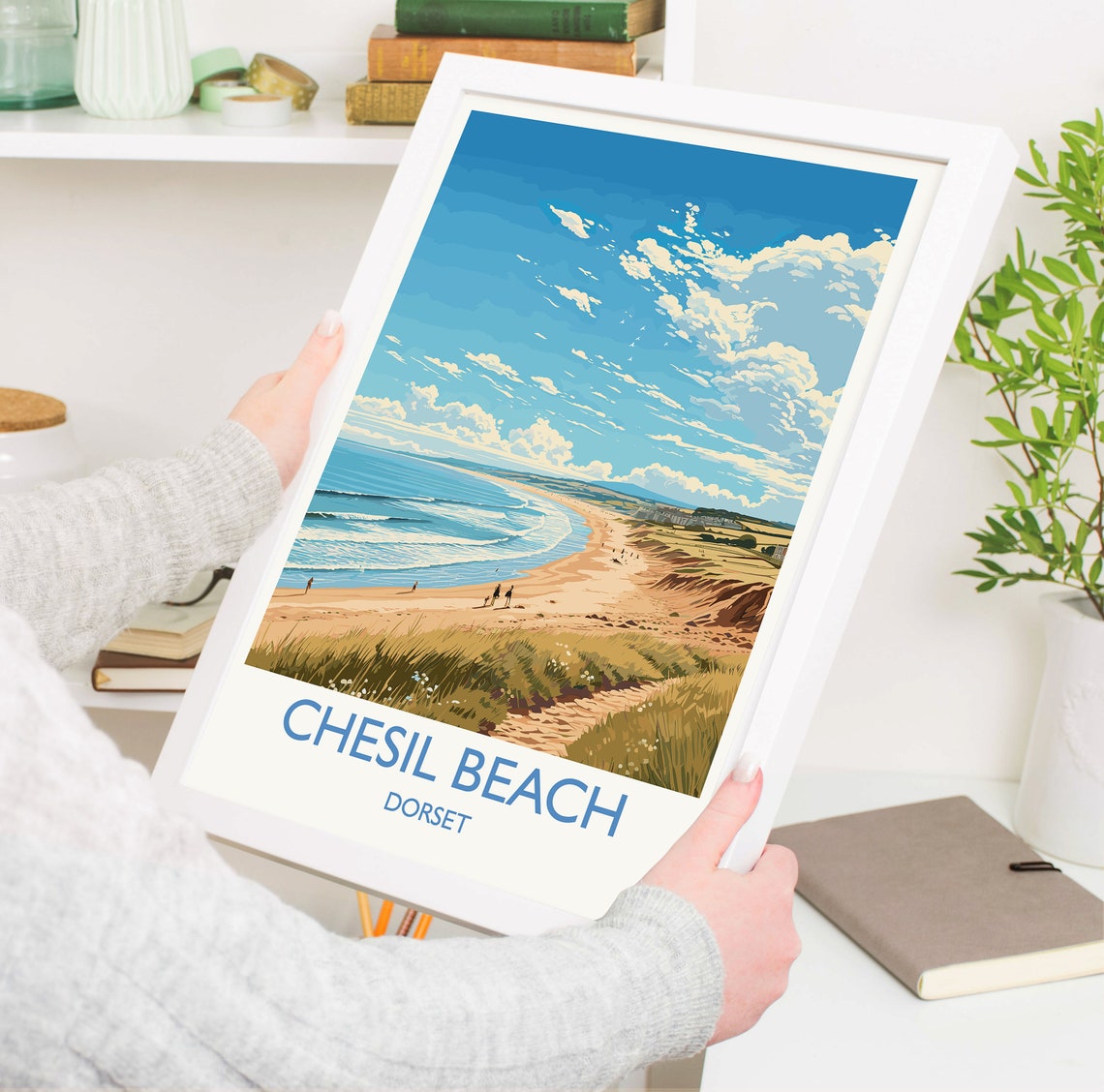 Classic Chesil Beach Dorset Sandy Shore Seaside Coast Poster - Image 5