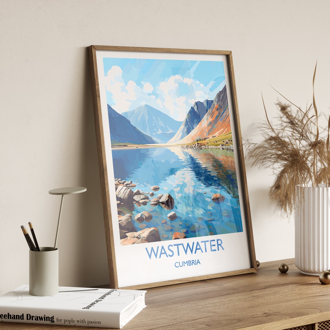 Wastwater Travel Poster, Lake District Art Print - Image 3