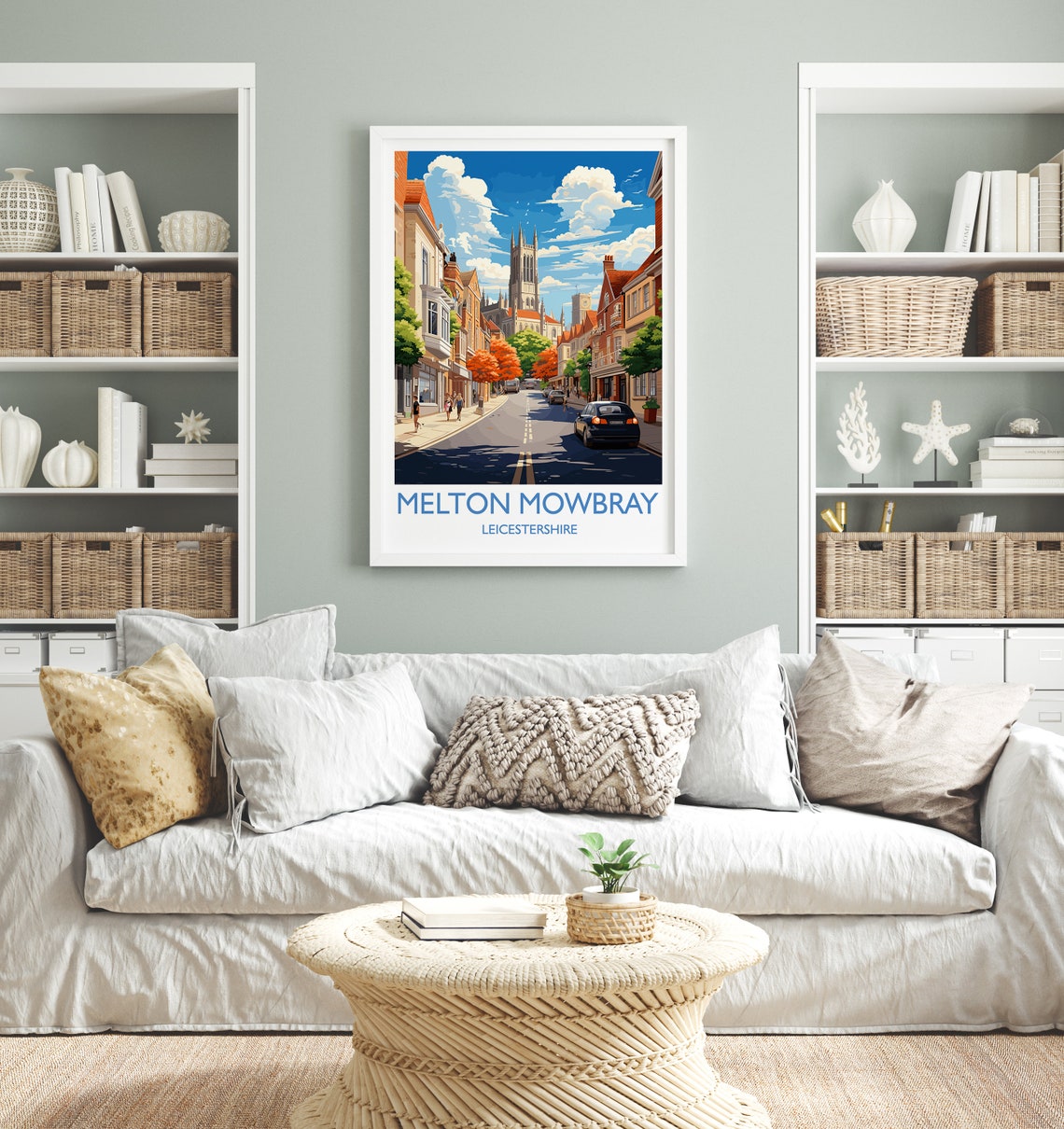 Melton Mowbray Travel Poster Wall Art Travel Print Of Melton Mowbray England Leicestershire Art Lovers Gift English Countryside - Image 4