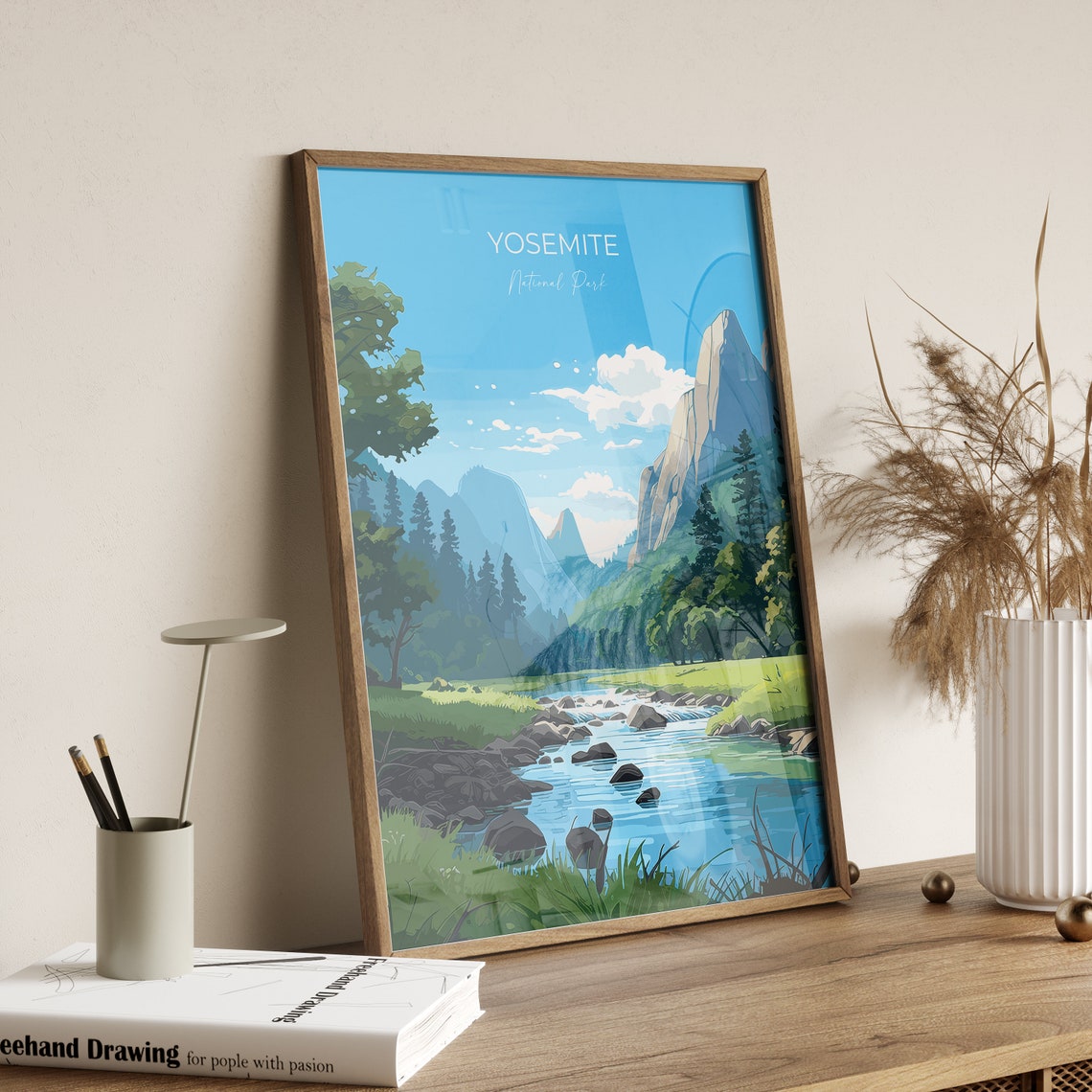 Yosemite Print Travel Poster Of Yosemite National Park Art Yosemite National Park Gift Colorado Usa Travel Gift - Image 2