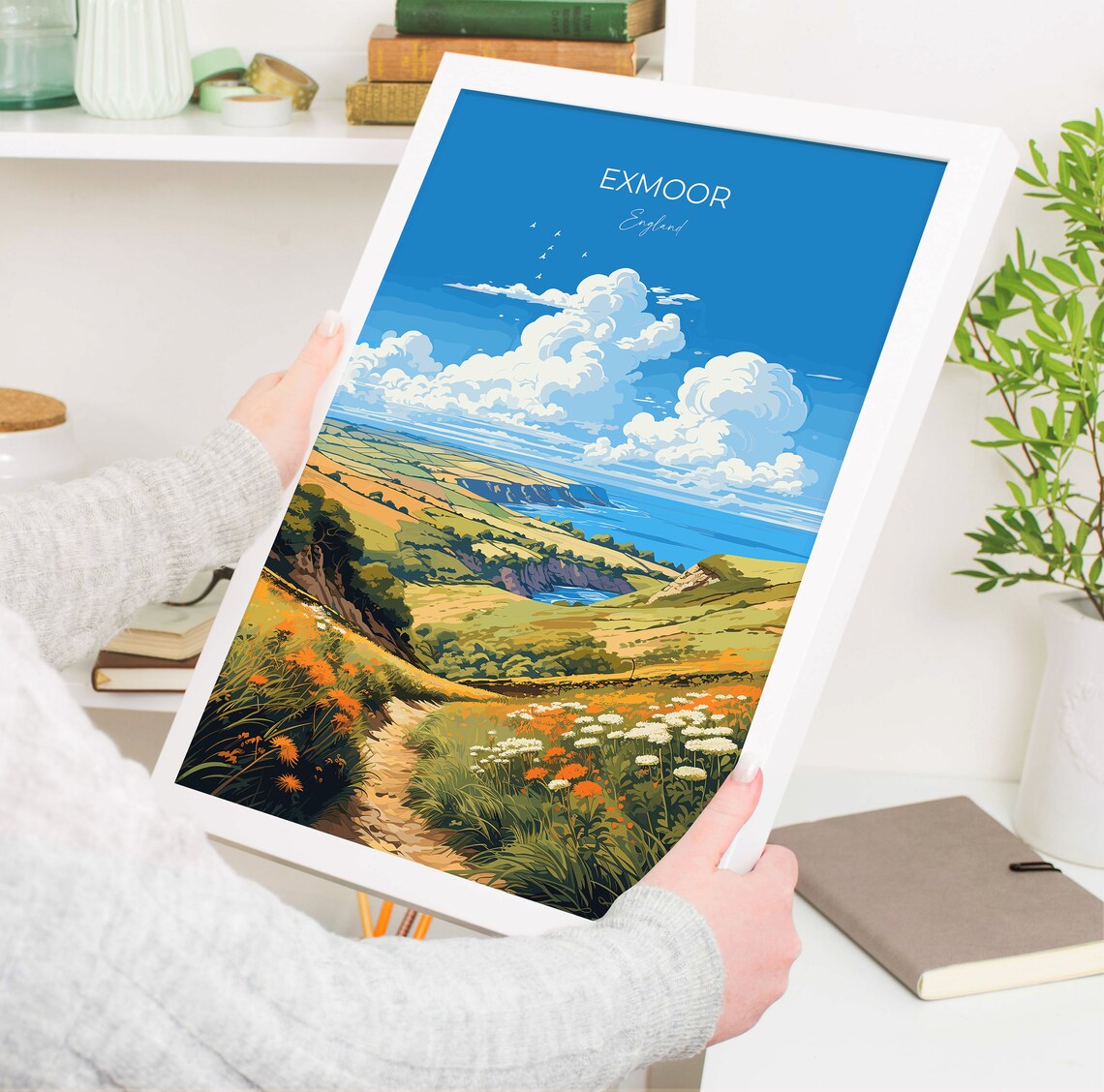 Exmoor Travel Poster, English Countryside - Image 5