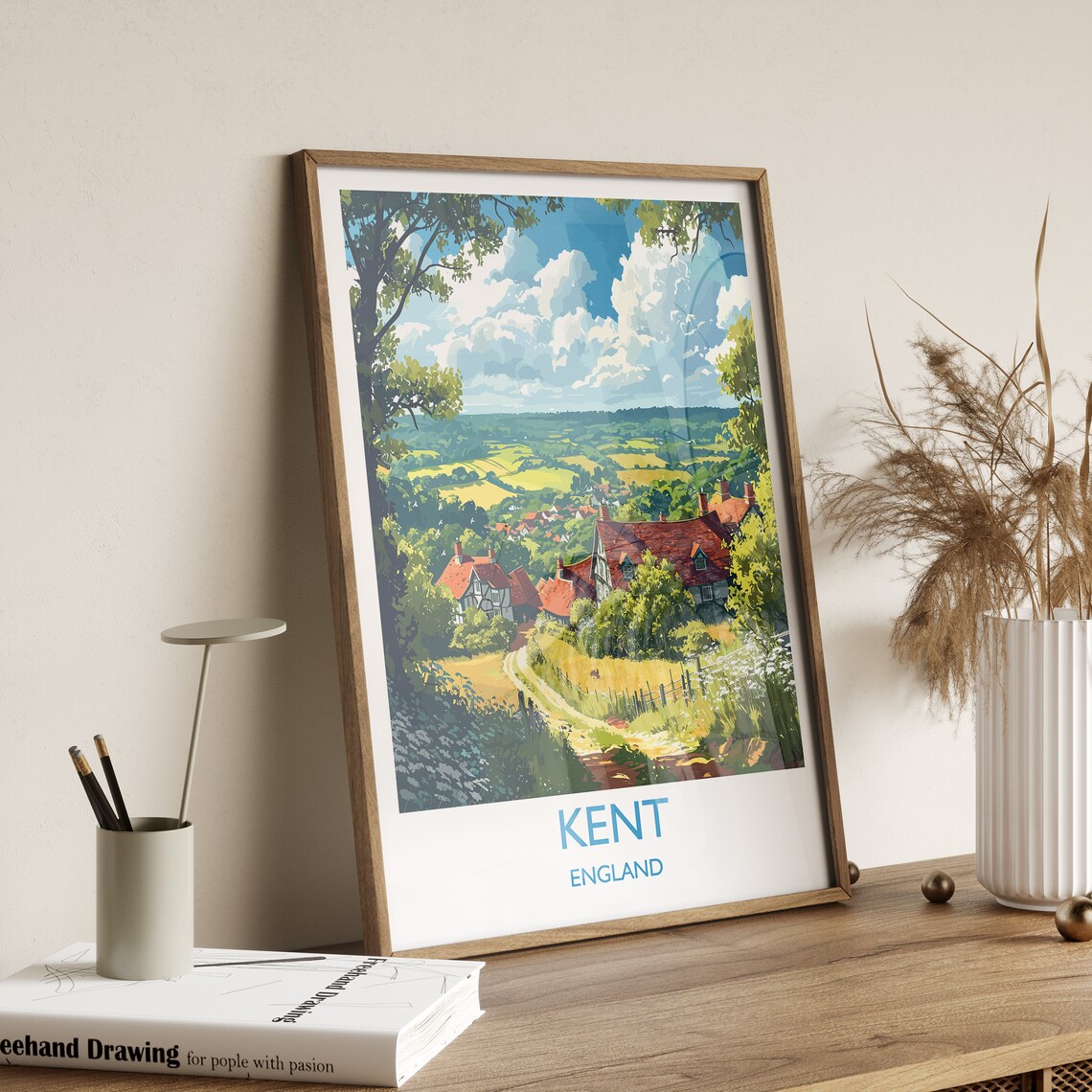 Kent England Travel Poster, County Art Print - Image 3
