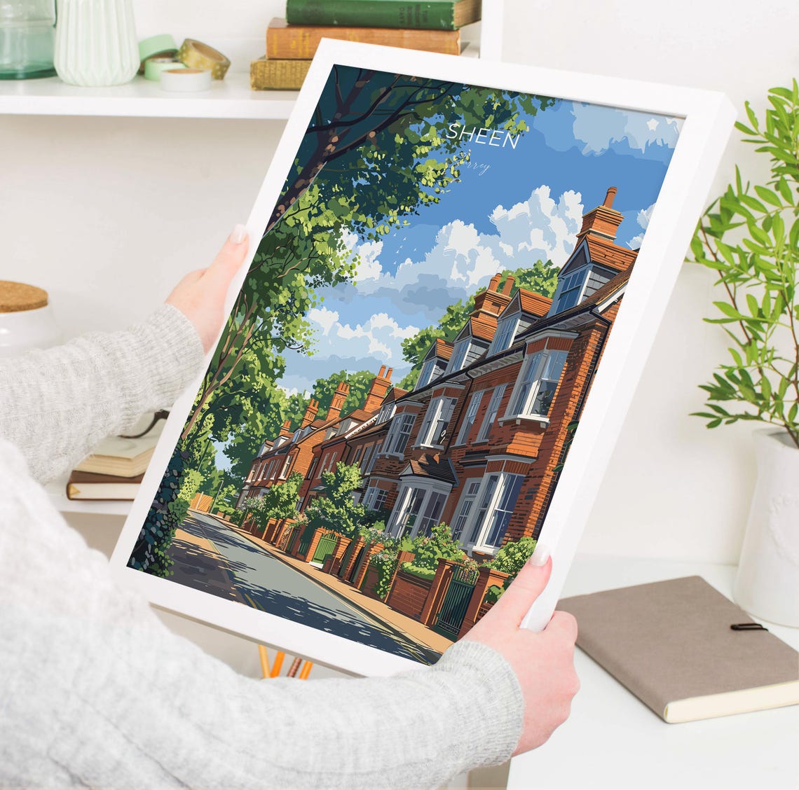 Sheen Travel Poster Travel Print Of Sheen Surrey Poster Sheen Art Gift London Art Lovers Uk Travel Gift - Image 3